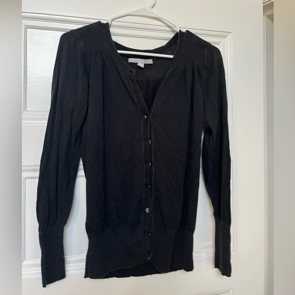 Black cardigan
